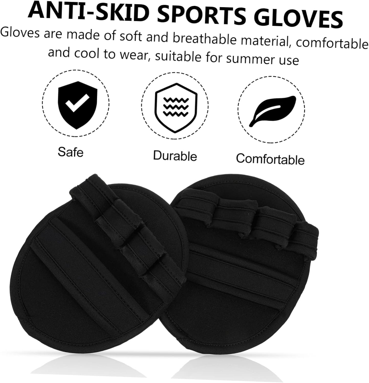 BESPORTBLE 6pairs Non-Skid Shockproof Sports Gloves for Women Men Breathable Weightlifting Training Gloves for Outdoor Activities Black