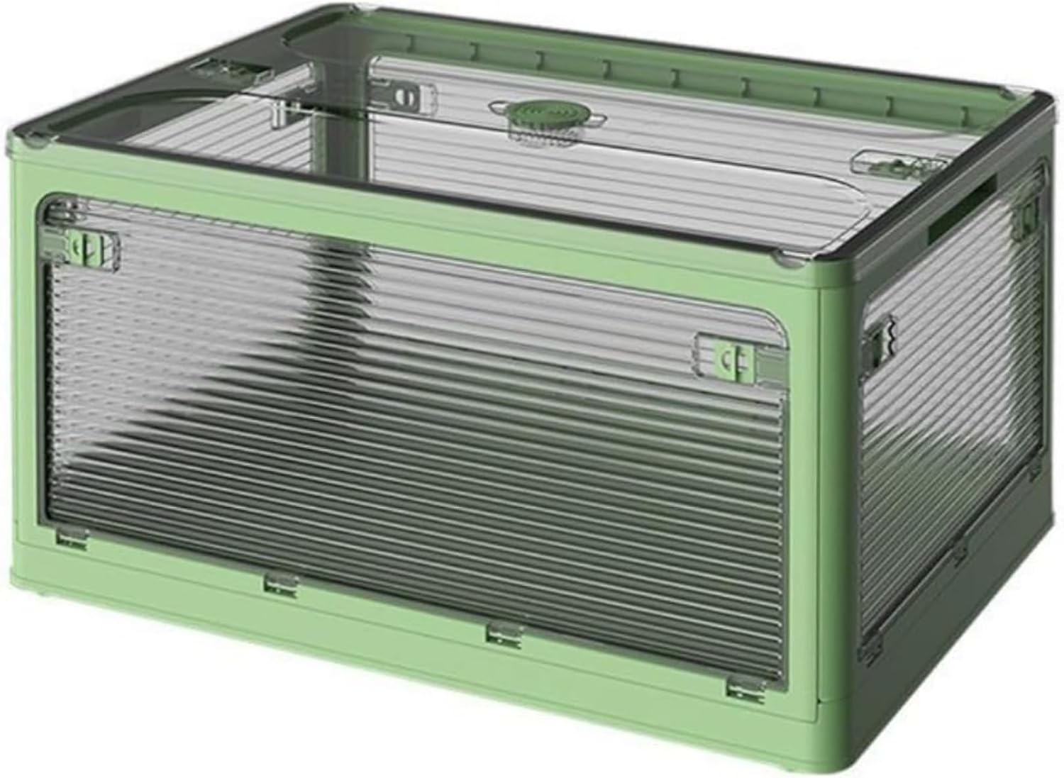 otoye 収納ボックス 収納ケース ぬいぐるみ 収納 コンテナ ボックス 折り畳み 透明 5 面オープン 蓋付き 扉付き 全方向か