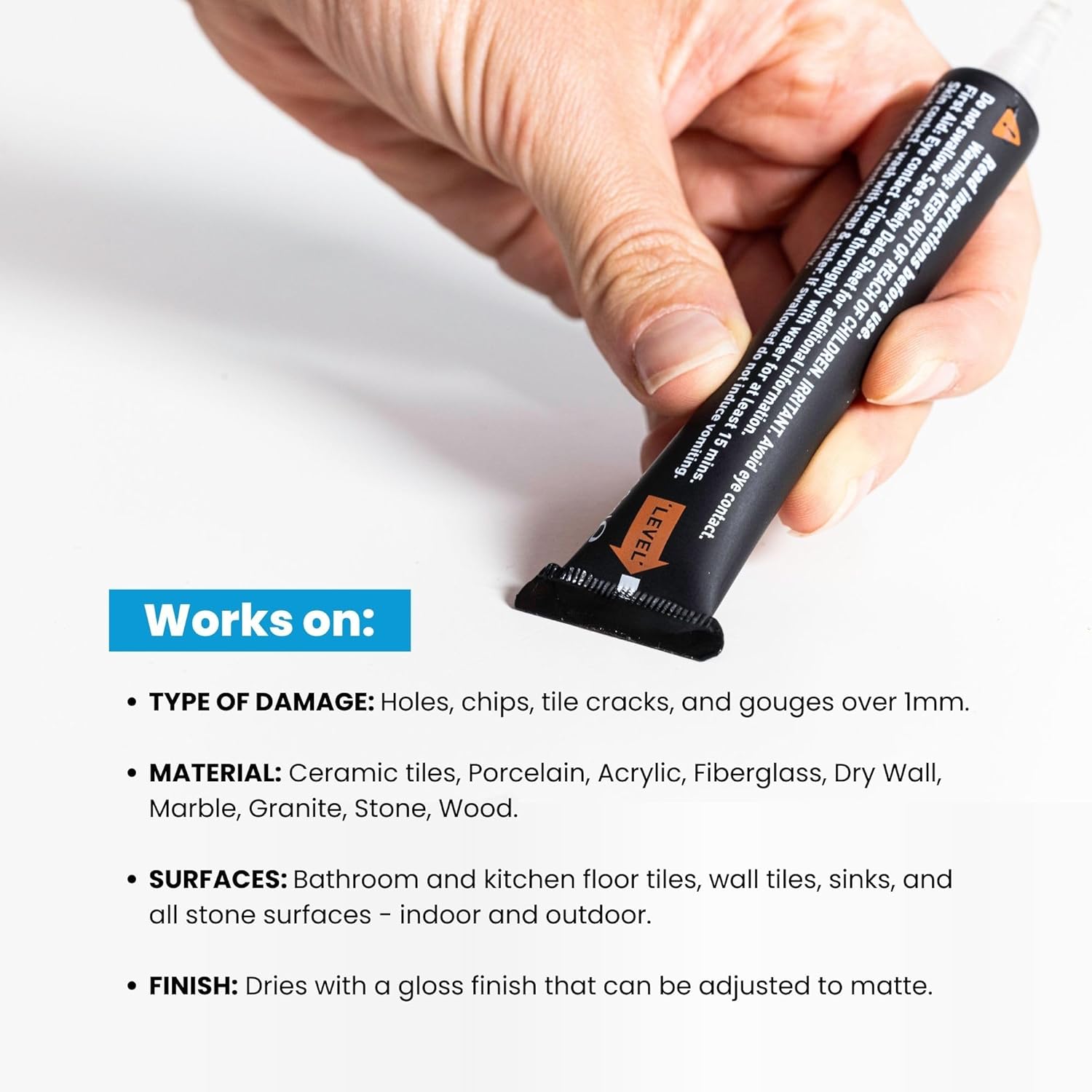 MagicEzy Stone Repairezy (Beige):- Granite, Marble, Travertine. Quartz - Repair Chipped, Cracked Floor Tiles, Countertops - Stone Repair Kit, Touch Up Filler - Image 2