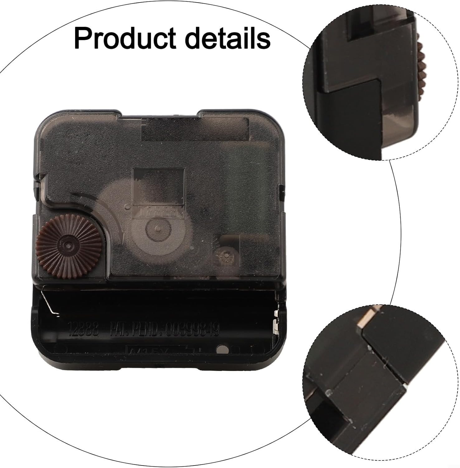 Silent Quartz Wall Clock Movement Kit DIY Repair & Replacement – Long Spindle, Timekeeping (±30 sec/month), Compatible with 18–28 mm Sizes, Silver/Gold(18mm 5mm)