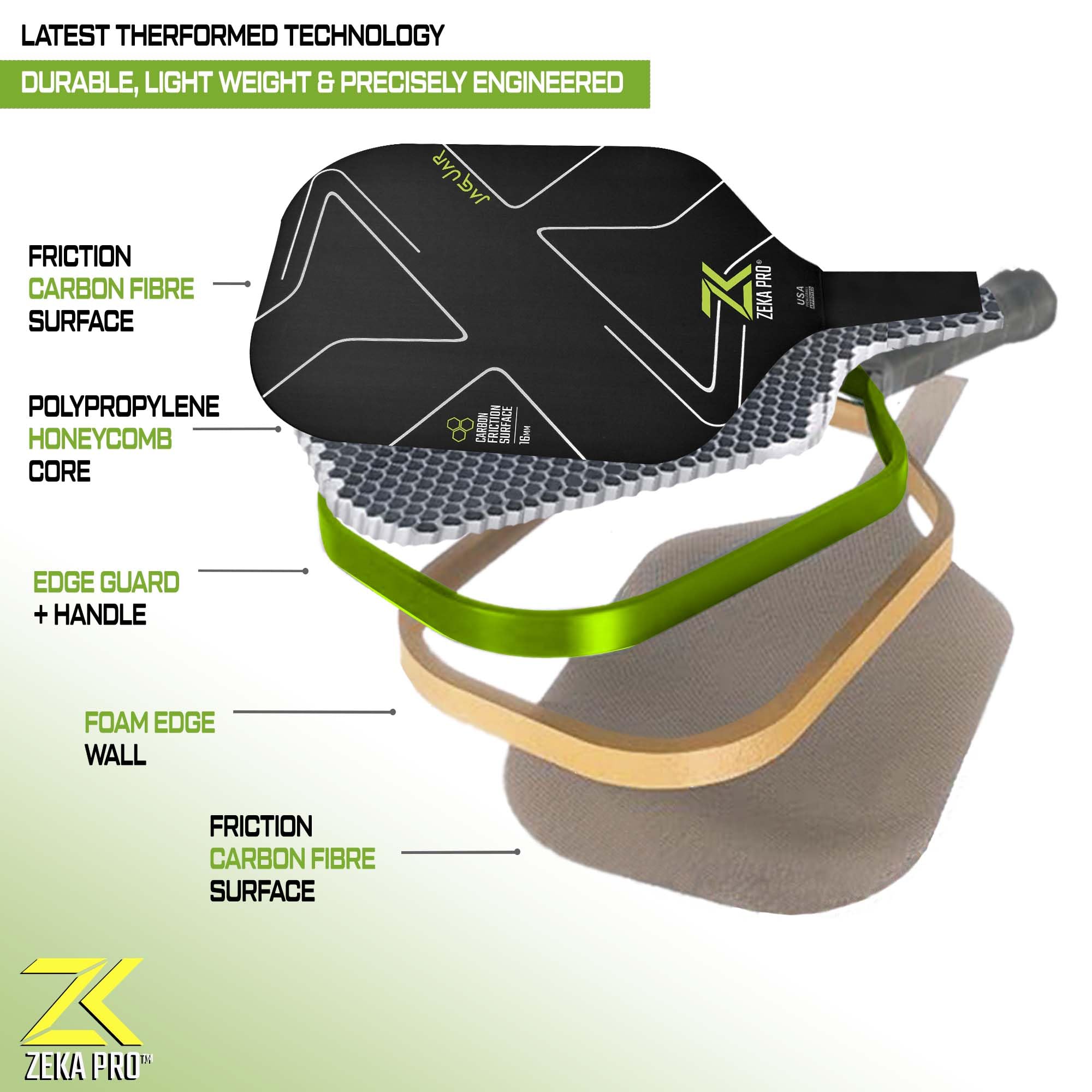 Amazon.com: T700 Raw Carbon Fiber Pickleball Paddle - Aerodynamic