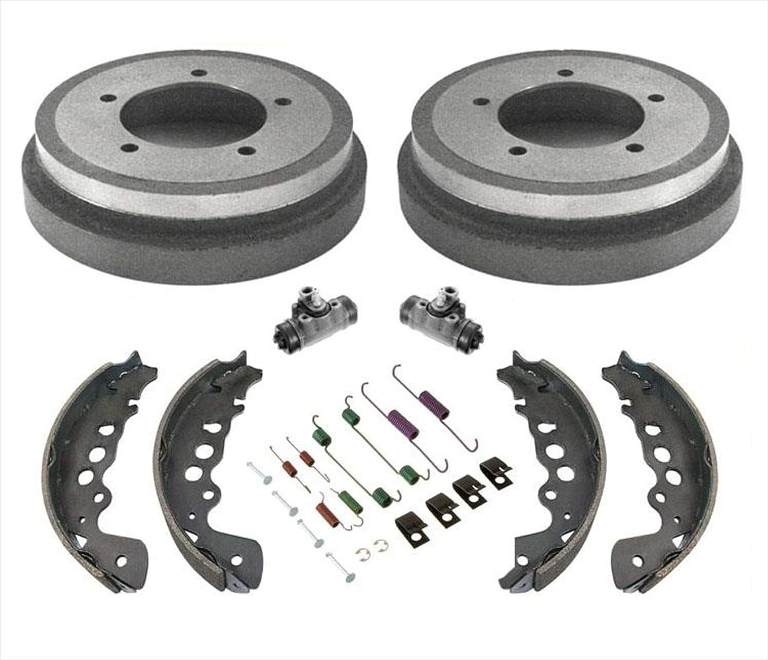 Rear Brake Drums Shoes Springs Wheel Cylinders Replacement