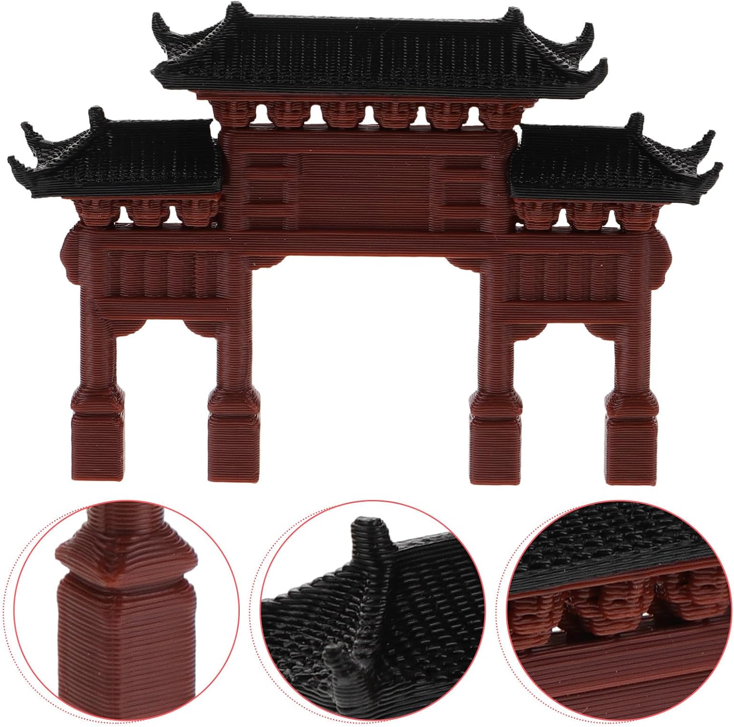 Miniature Gate Model Plastic Traditional Chinese Architecture Decor