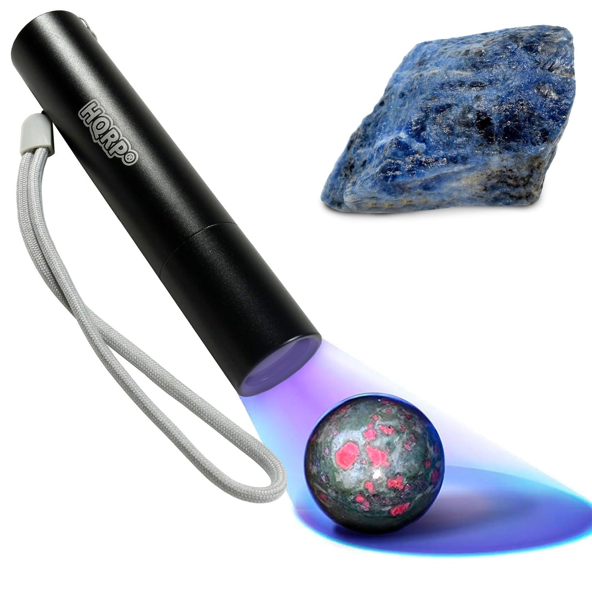 Filtre UV optique élimine lumière visible sur cette lampe de poche cristal minéral 365nm