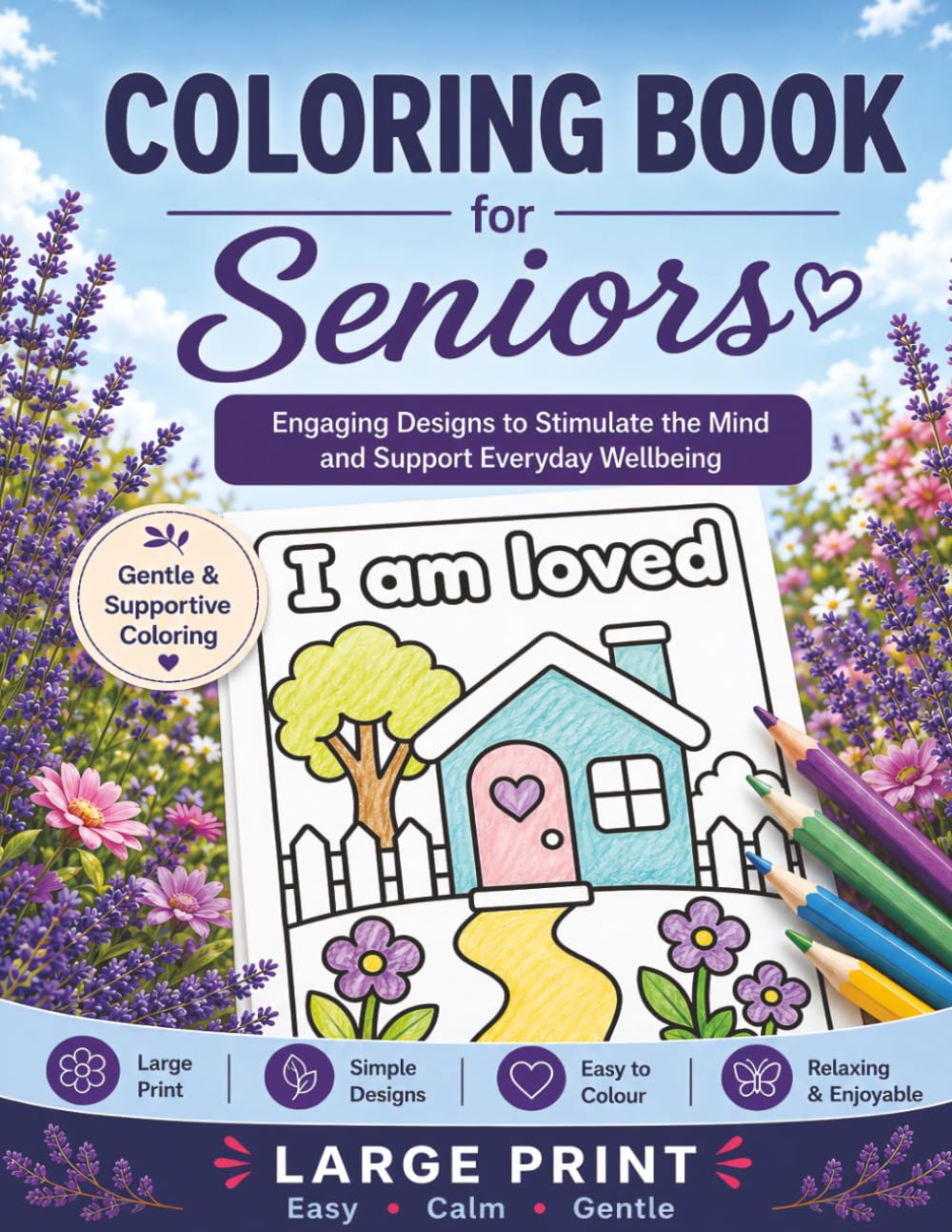 Dementia Coloring Book for Seniors: Easy Alzheimer's Activities for Elderly Adults. Relaxing Large Print Coloring Pages for Memory Care & Cognitive ... & Dementia Aid Workbooks for Seniors Series)