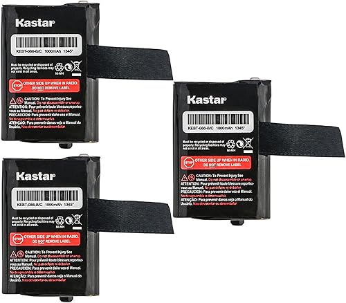 Kastar Paquete de 3 baterías de repuesto para Motorola Radio bidireccional Walkie Talkie 53617 M53617 3XCAAA KEBT-086 KEBT-086-BC BNH-KEBT-086