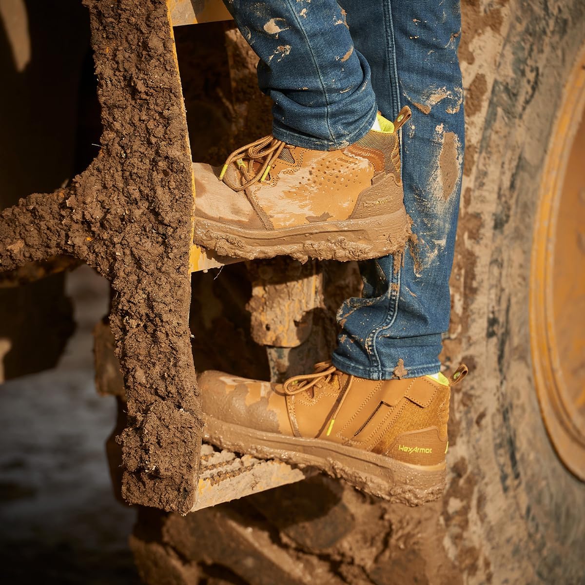HexArmor Men's Safety Work Boots | Composite Toe Cap, Heeled, Water Resistant, Durable & Lightweight | Xtend Series