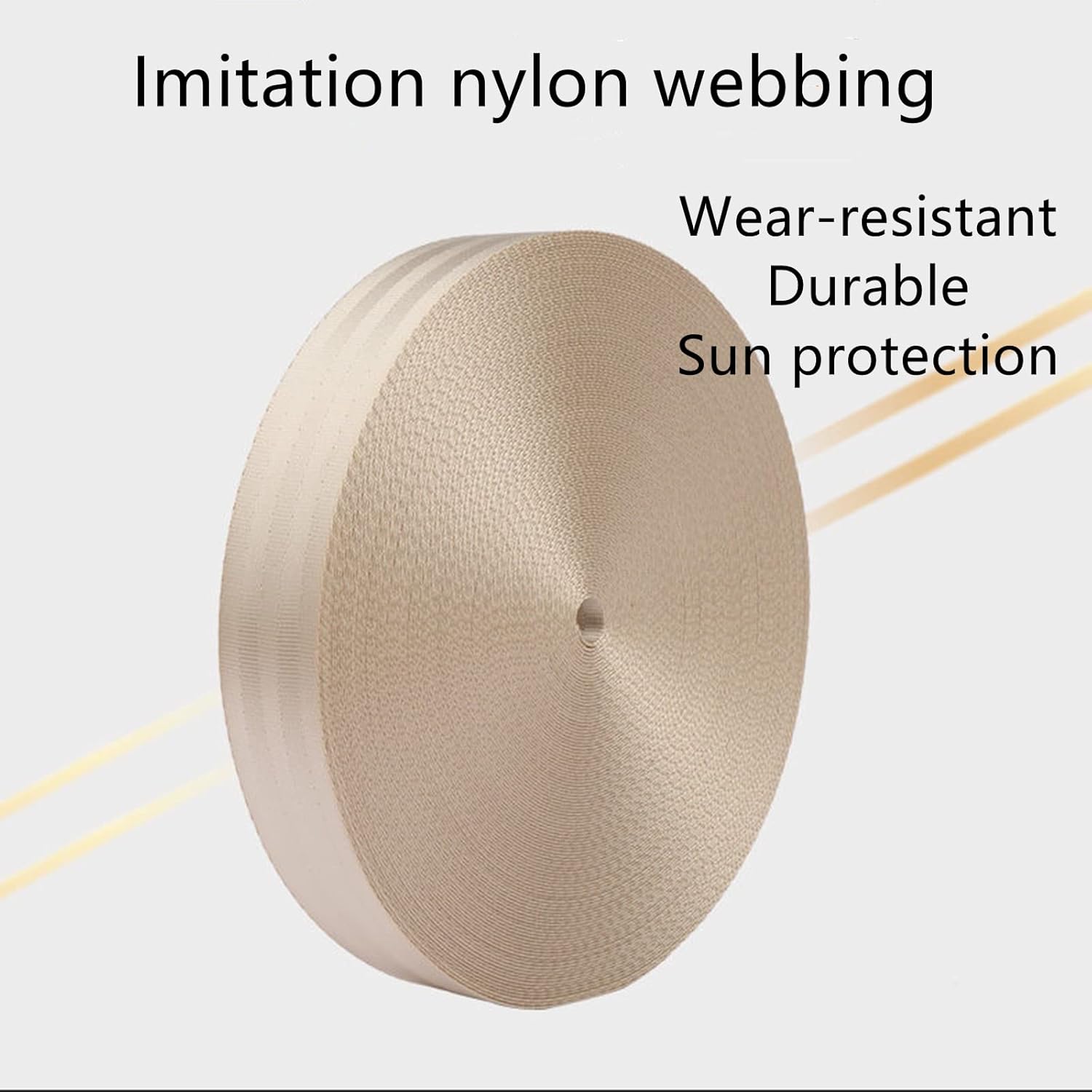 Nylon Webbing 1.5 inch 2 inch, Heavy Duty Nylon Strap for Bags, Backpack, Indoor Outdoor Gear, Repairing, Belts