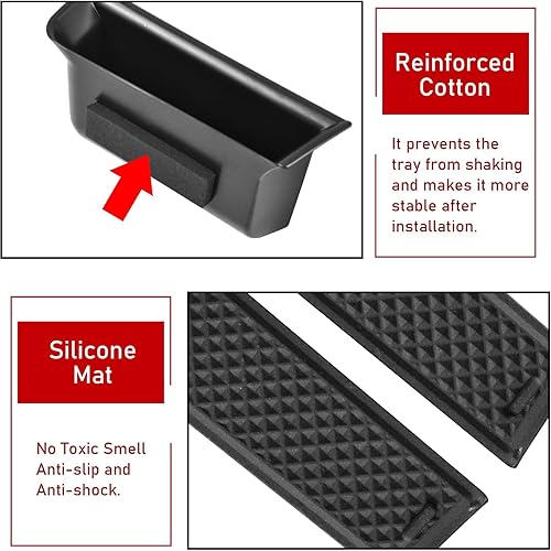 Miniatura 5 de TTCR-II Bandeja Organizadora de Puerta Compatible con Mercedes Benz GLB X247 2020-2025, 2 Piezas Caja de Almacenamiento de Bolsillo Insert para
