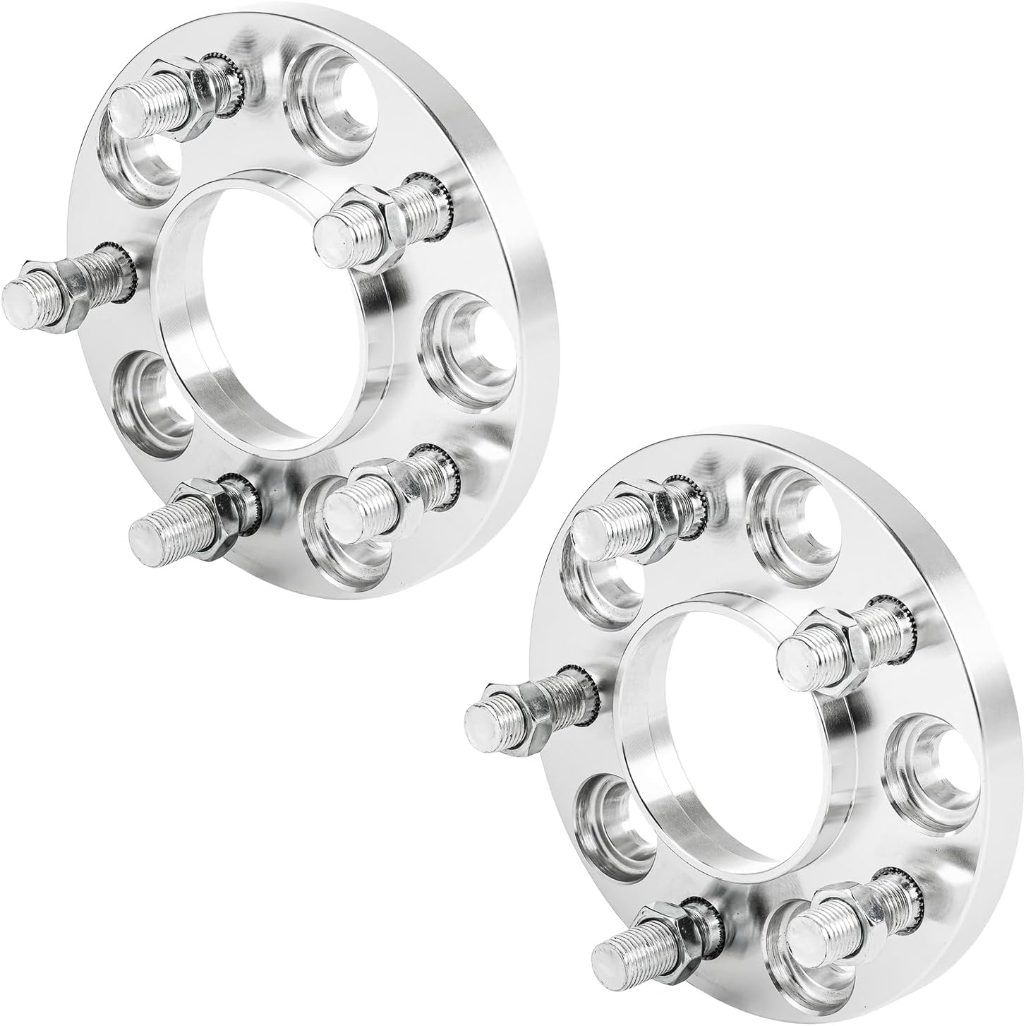 KAX 5x115 Wheel Spacers,Silver 0.59" Hub Centric