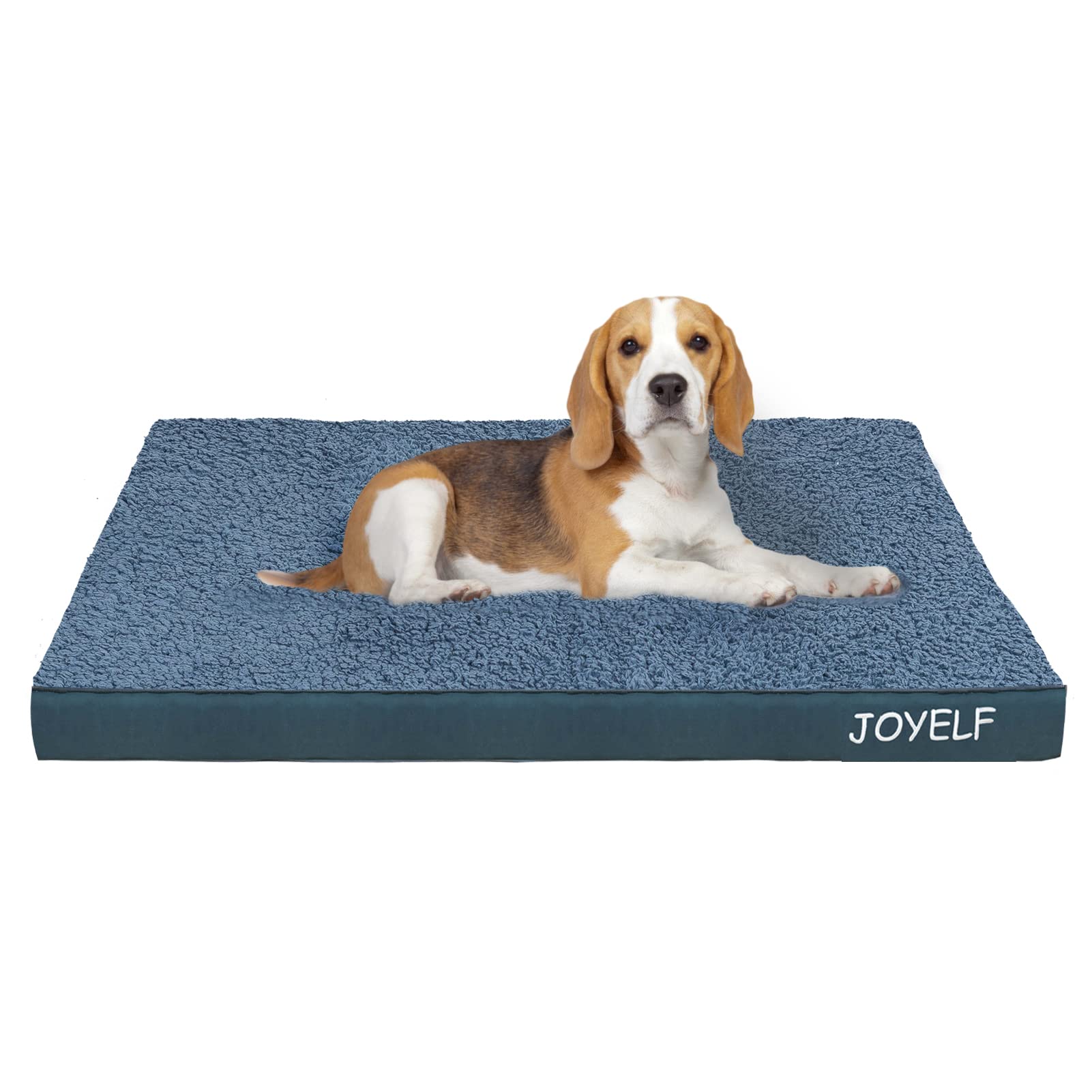 JOYELF Medio Cama Ortopédica para Perros, Colchoneta Impermeable con Funda Lavable y Extraíble, un Juguete Chirriante de Regalo. Global Recycled Standard Global Recycled Standard Global Recycled Standard