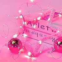 Vista 4 de Paquete de 2 Total 200 Luces LED de Hadas Luces de Cadena Operadas con Batería con Control Remoto y 8 Modos, 33 Pies Cable de Cobre Impermeable