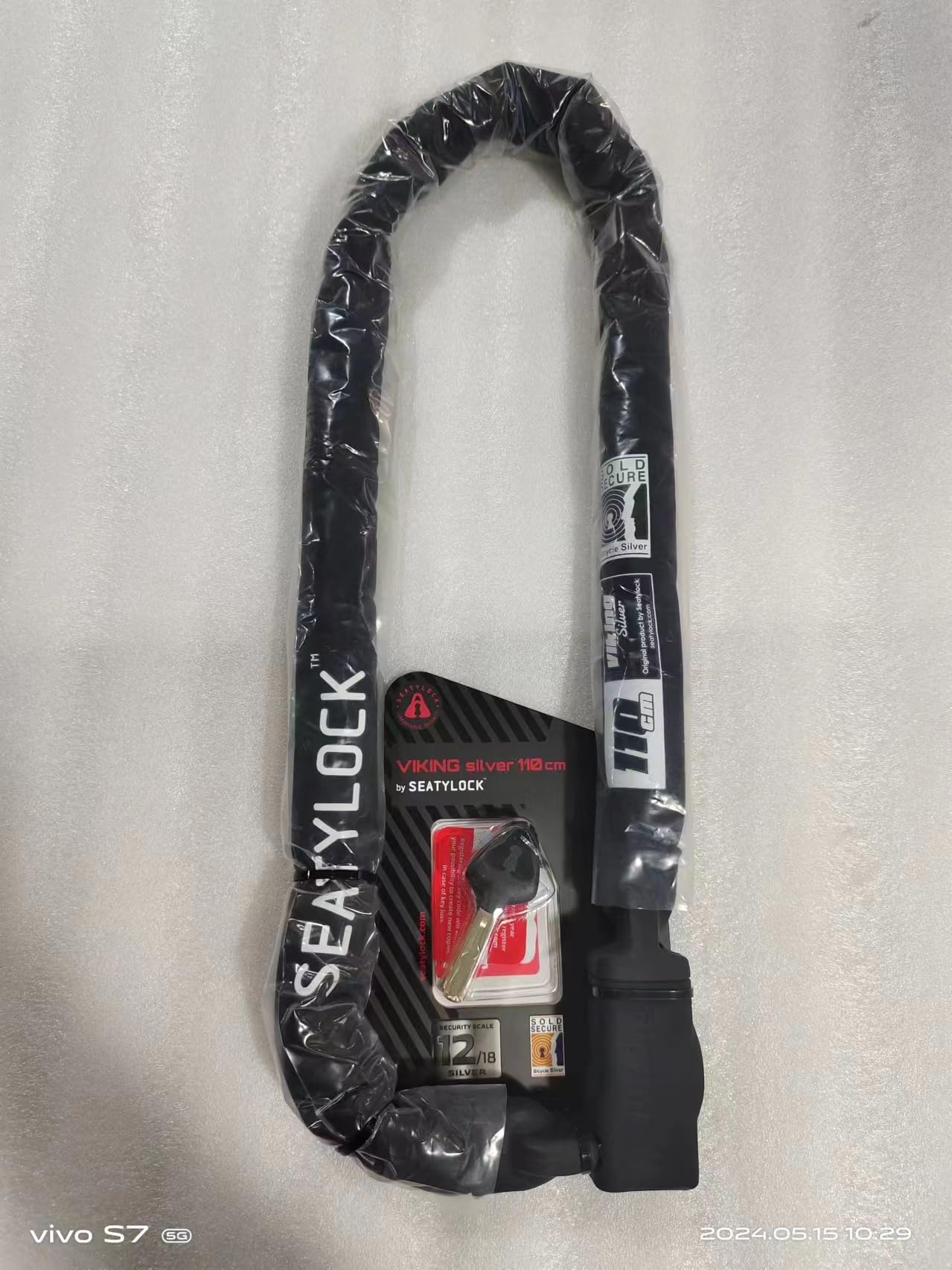 Seatylock Viking Silver 110 cm