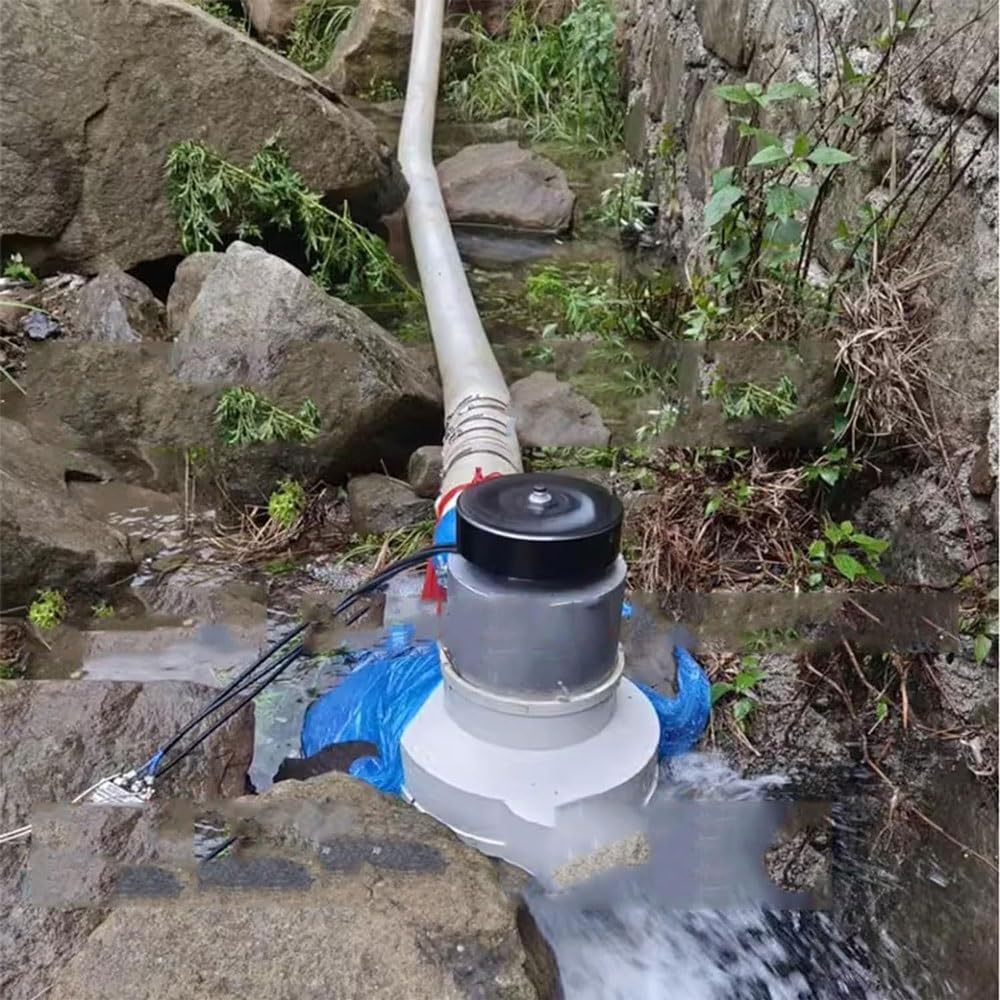 Generador de microturbina hidroeléctrica de 800 W - Turbina de agua de alta potencia de 220 V para uso doméstico, en campamentos y al aire libre - Generador hidroeléctrico pequeño y eficiente para a