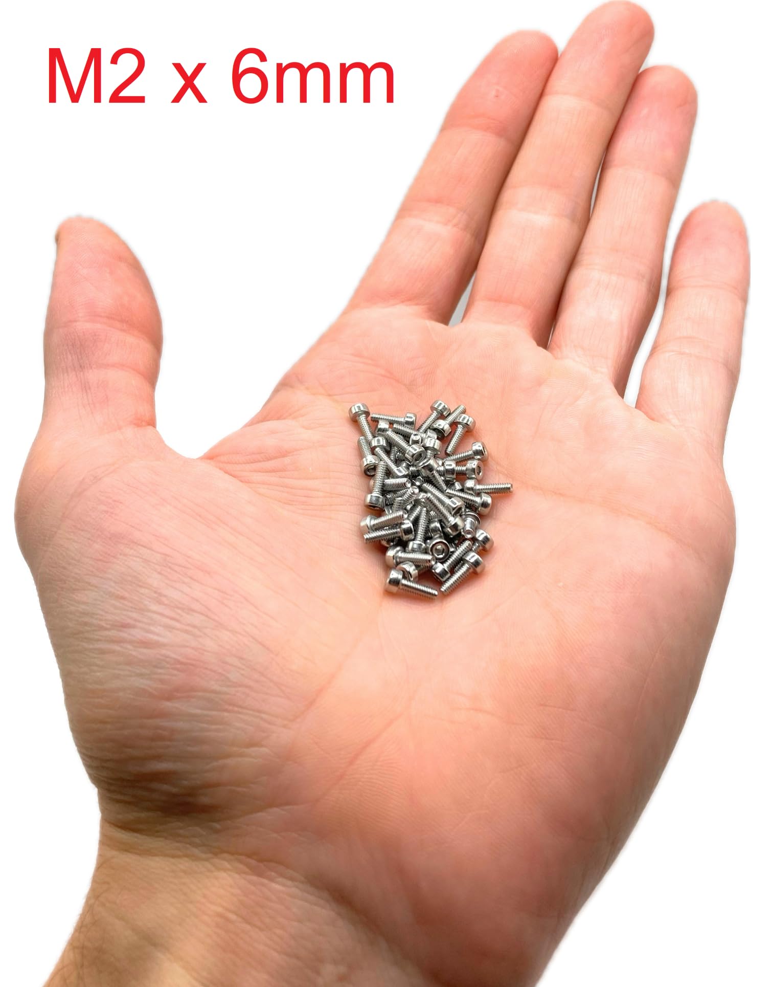 Screws Stainless Steel M2 x 6 mm Cylinder Head BTR Diameter 2 x 6 mm, A2 stainless steel, M2 x 6mm - Image 2