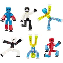 StikBot Zing Series 4 - Coloured 6-Piece Articulated Figure Set - For Stop Motion Animation - In Eco Packaging
