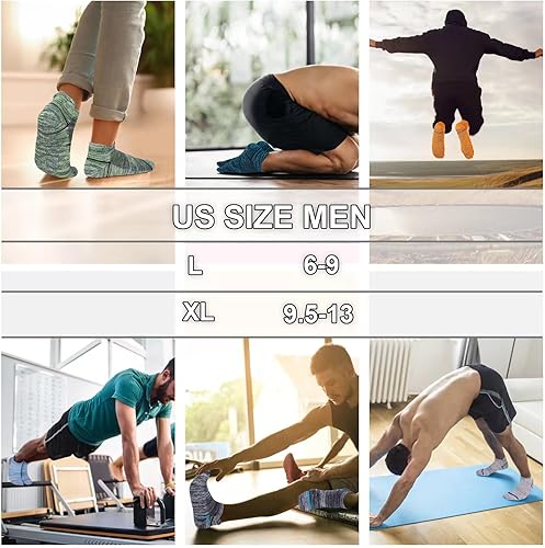 Miniatura 8 de Calcetines de yoga, antideslizantes, antideslizantes, con gel de agarre para el hogar, hospital, yoga, pilates, barras, ancianos