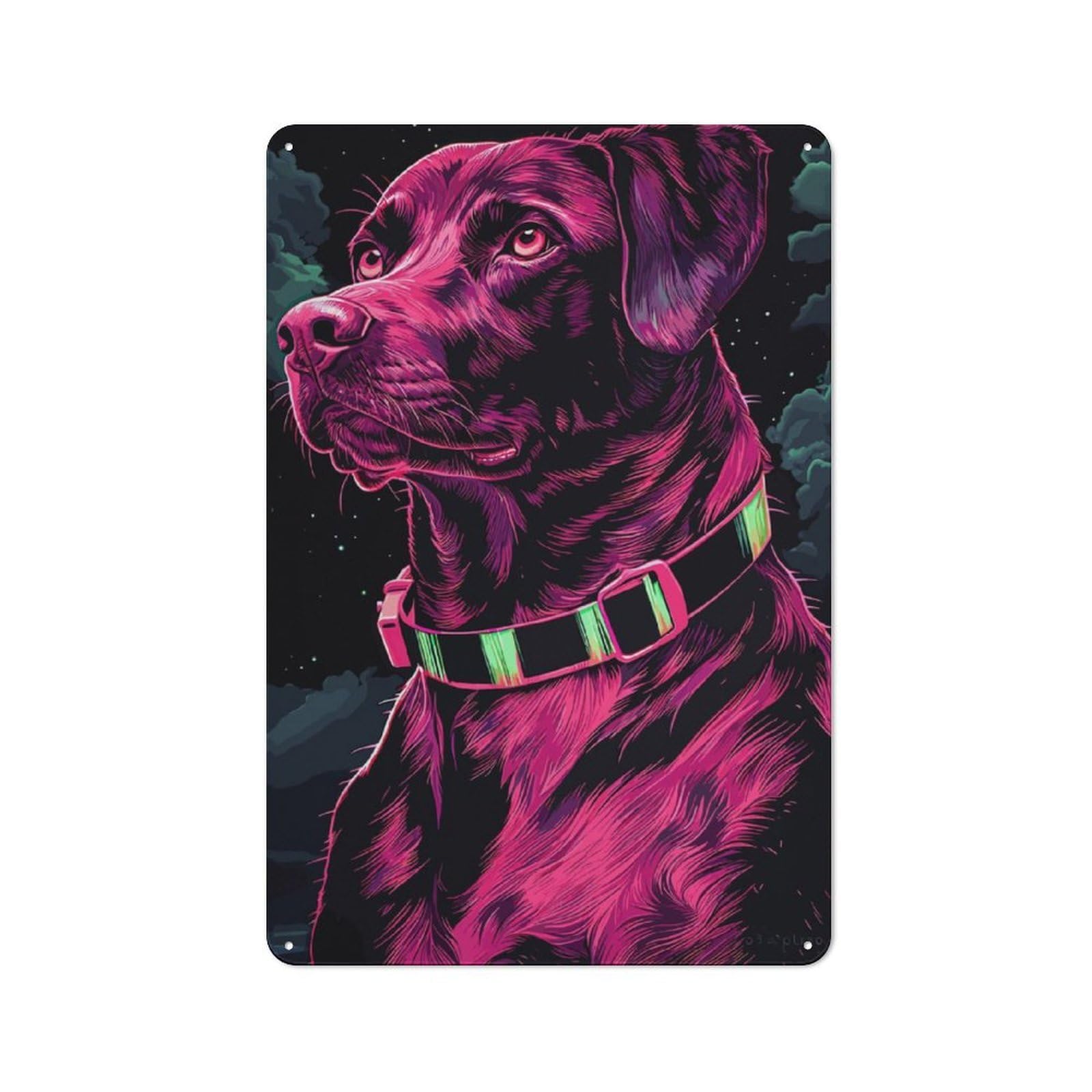 Junmoney Beautiful Dog Tin Wall Plaque 30X20cm With For Man Cave Or Games Room, For Updating Man Cave And Games Room After Moving