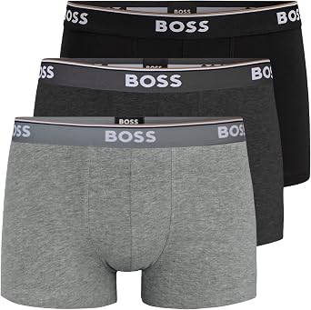 BOSS Erkek Trunk, 3l  paket Power,061 Siyah/Antrasit / Gri, M