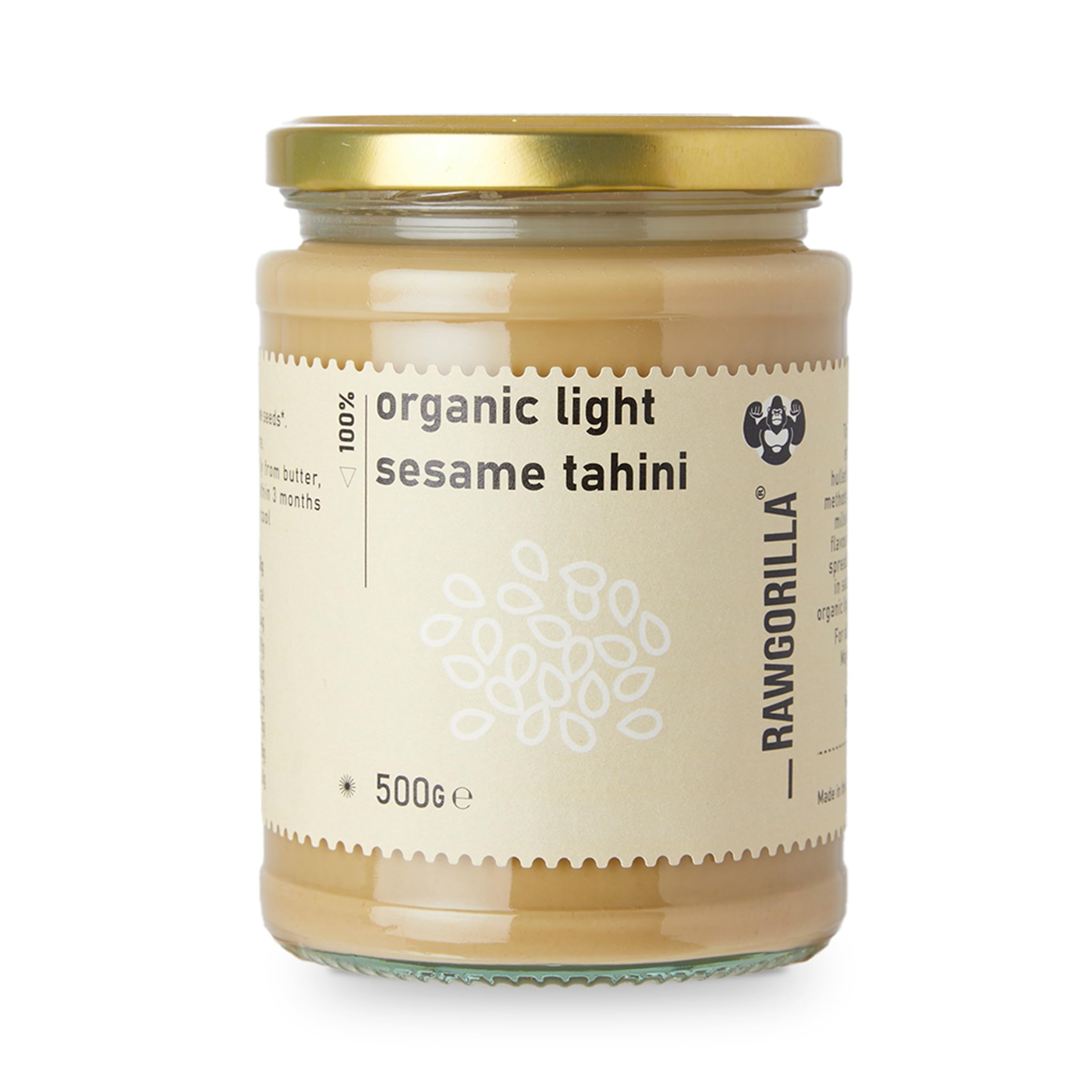 RAWGORILLA Organic Light Sesame Tahini 500g