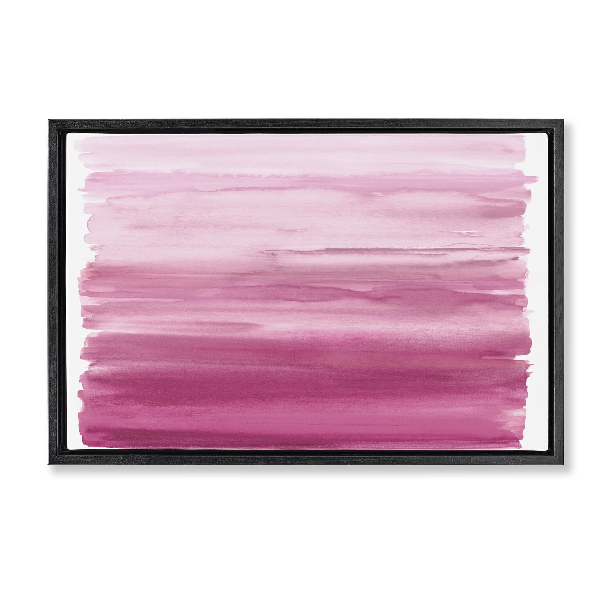 Stupell Industries Ombre Pink Blush Abstract Wall Art, Soft Gradient Brushstroke Decor for Dining Room, 20 x 30 Inch Gallery Wrapped Canvas Wall Art in Floater Frame, by Allie Corbin, Made in USA Gift