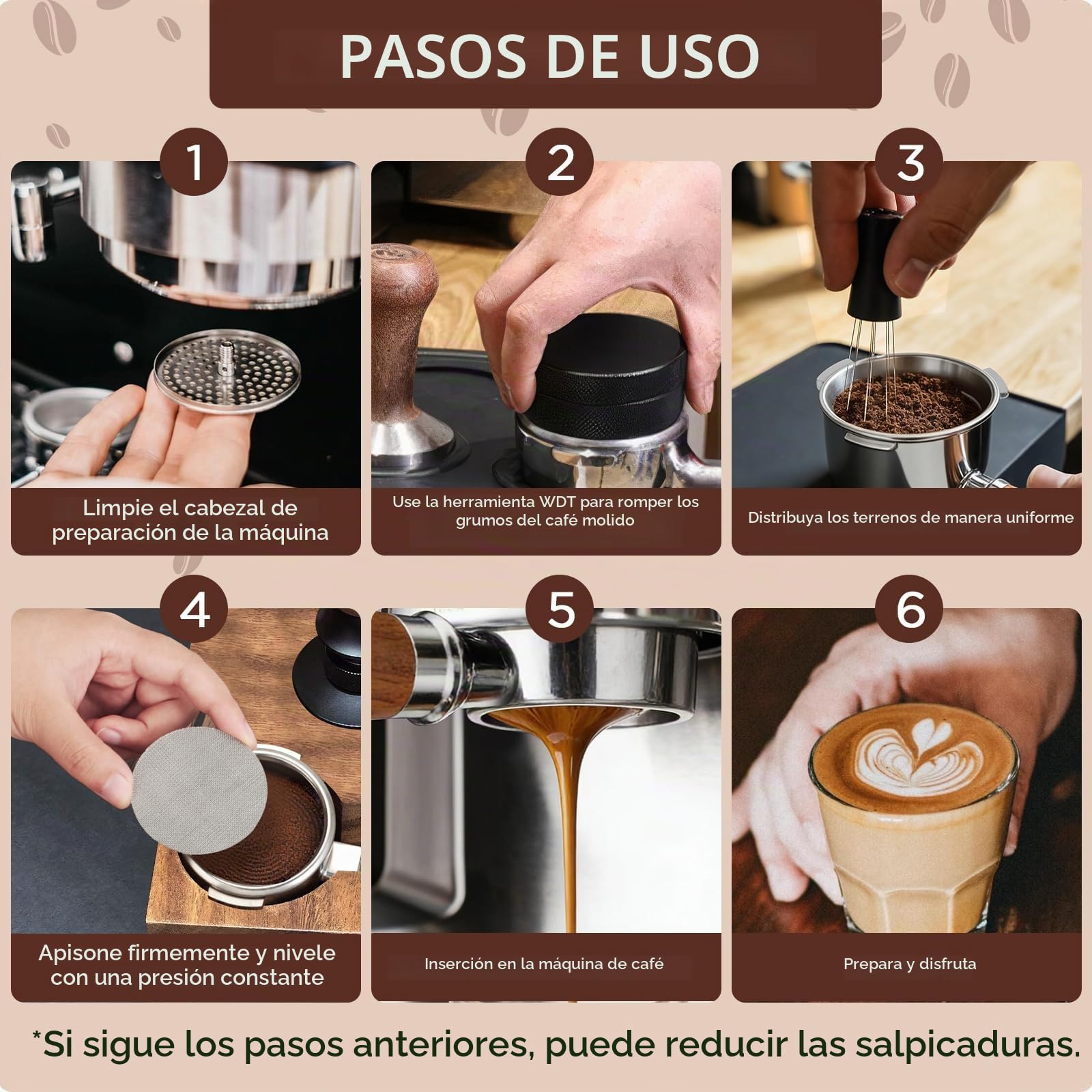 Cozary Portafiltro Sin Fondo de 54 mm,con 3 Orejas y Mango de Madera, Reutilizables, para Breville Espresso Machines 870/878/880, para su uso en Hogares,Cafeterías y Restaurantes de Estilo Occidental
