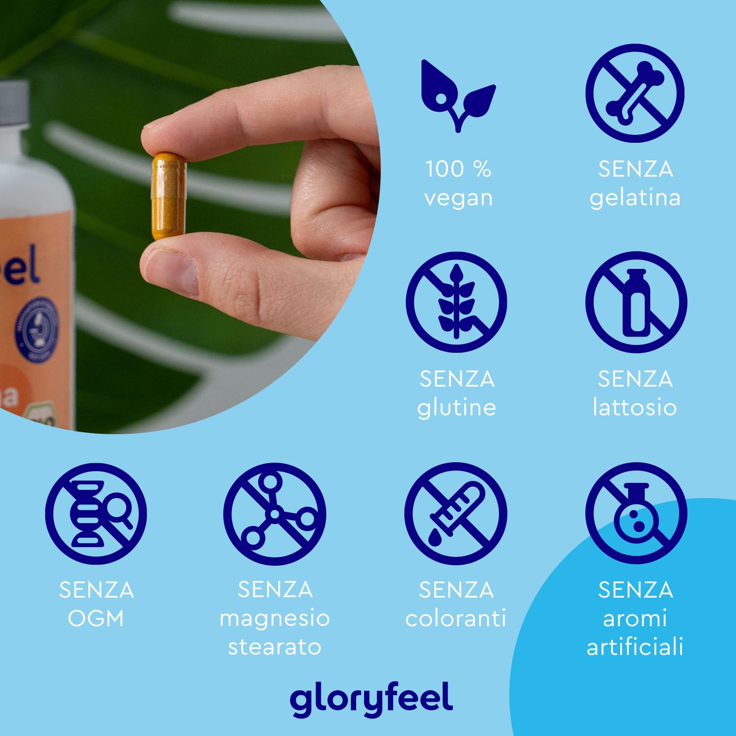 Curcuma ad Alto Dosaggio 3330 mg, 180 Capsule di Curcumina con Pepe Nero e Zenzero, Integratore Bio Antiossidante per Supportare le Funzioni Digestive*, 100% Vegan, Senza Additivi