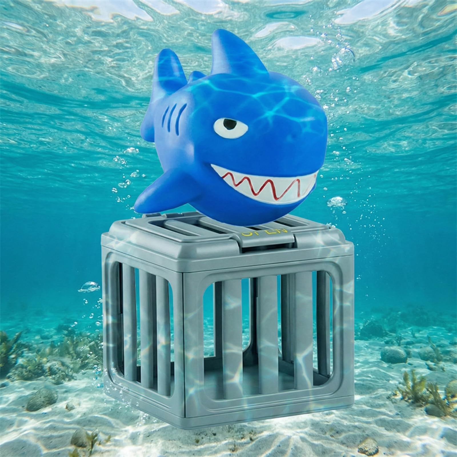 Children's Pool Diving Toys, Water Swimming Dive Pools Game, Underwater Dive Rescue Toy, Bath Toy Play Set with Fish Box Floating Animals, Fun Outdoor Beach Lake Swim Summer Party Gift-1 Set — view 8