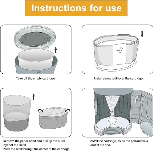 Miniatura 6 de Lionpapa Recambios compatibles con cubos de pañales Dekor Plus paquete de 4