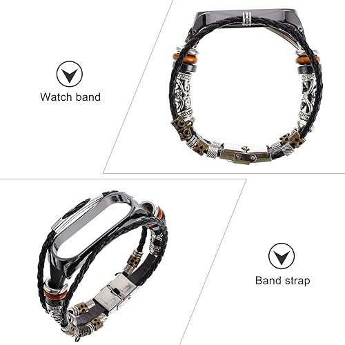 Miniatura 7 de UKCOCO 2 unids hombres mujeres encantos cuentas liberación despliegante hebilla correa de zinc conelegante aleación metal decoración reloj pulsera