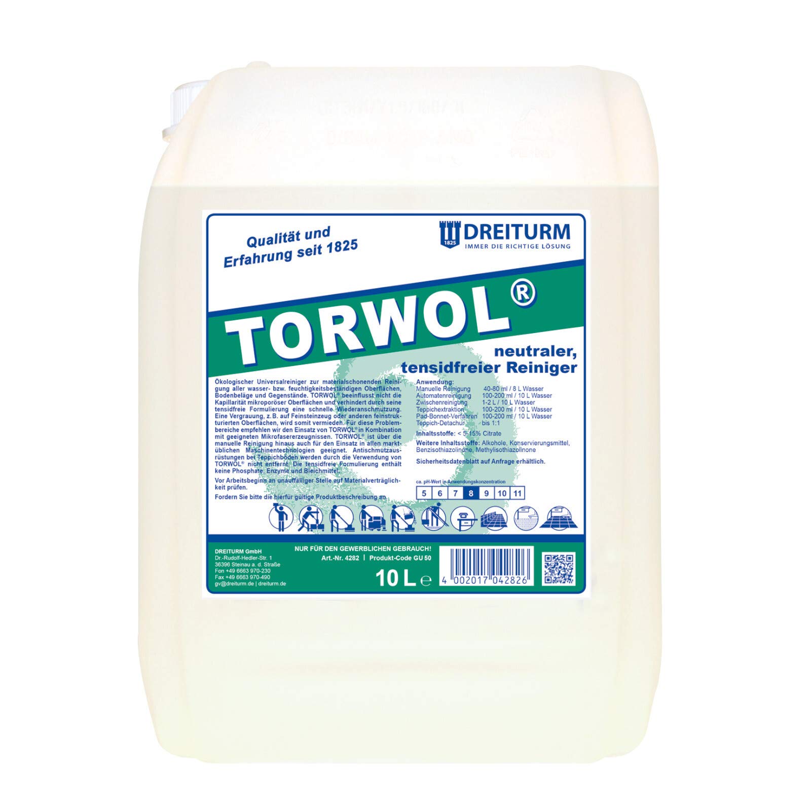 Dreiturm Torwol Neutralreiniger 10 L tensidfrei Universalreiniger Oberflächenreiniger