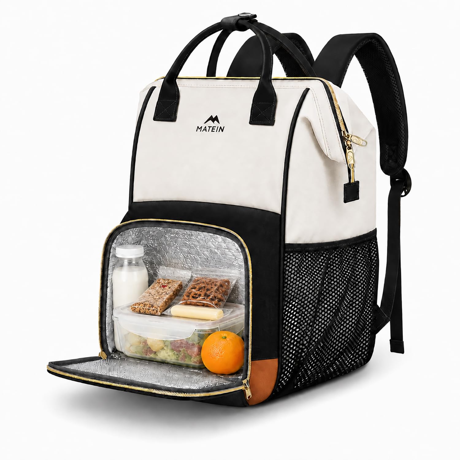 MATEIN Insulated Lunch Backpack for Women, 15.6 Inch Work Laptop Backpack