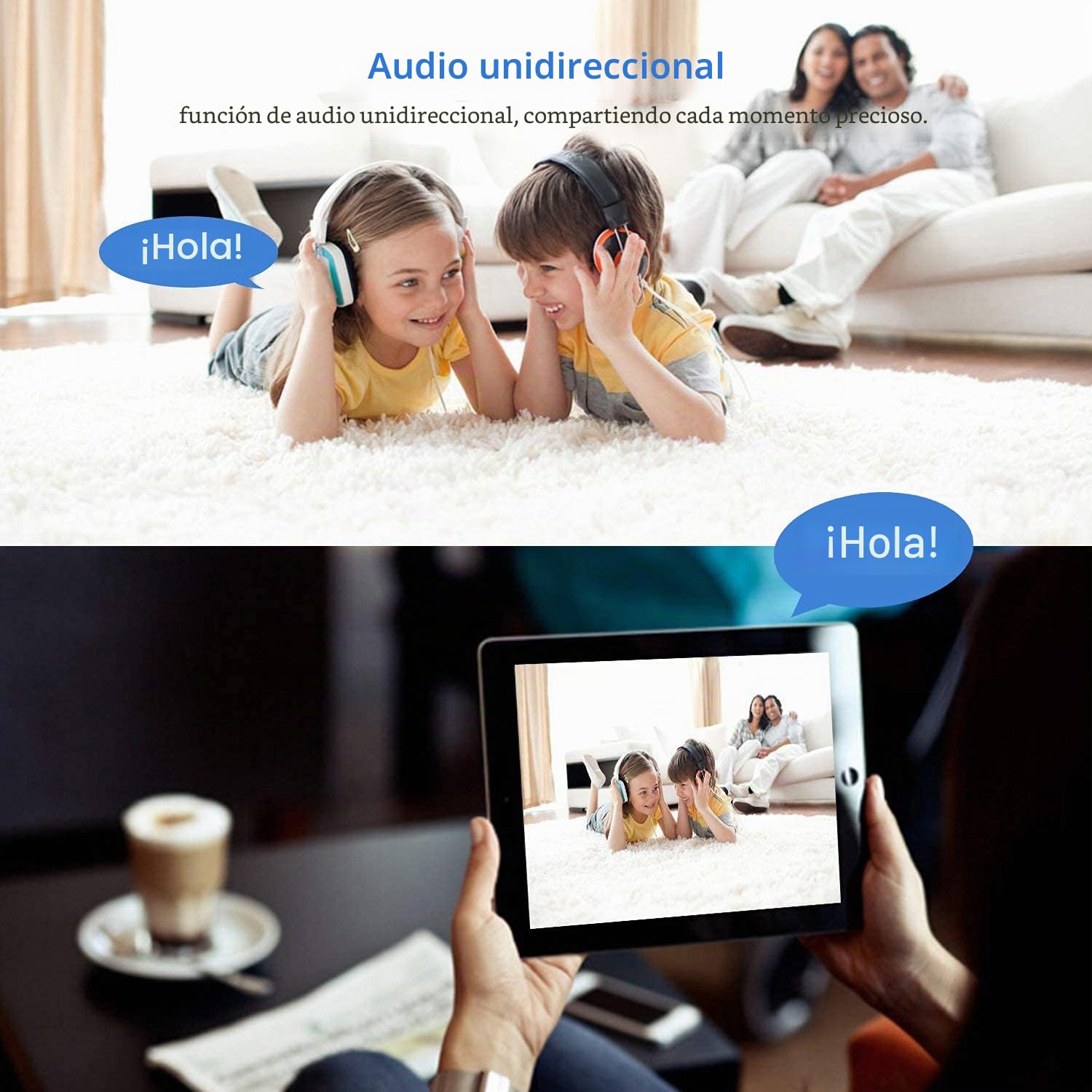 REIGY 3MP Kit Camara de Vigilancia WiFi Externo con Grabar Audio, Videovigilancia IP 16CH NVR + 4X 1296P Cámara, Sistema Seguridad CCTV Night Vision Impermeable Movimiento Alerta Sin HDD