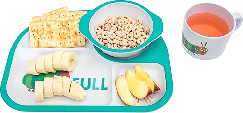 Miniatura 3 de Godinger Eric Carle The Very Hungry Caterpillar - Juego de platos de 3 piezas, melamina, multicolor