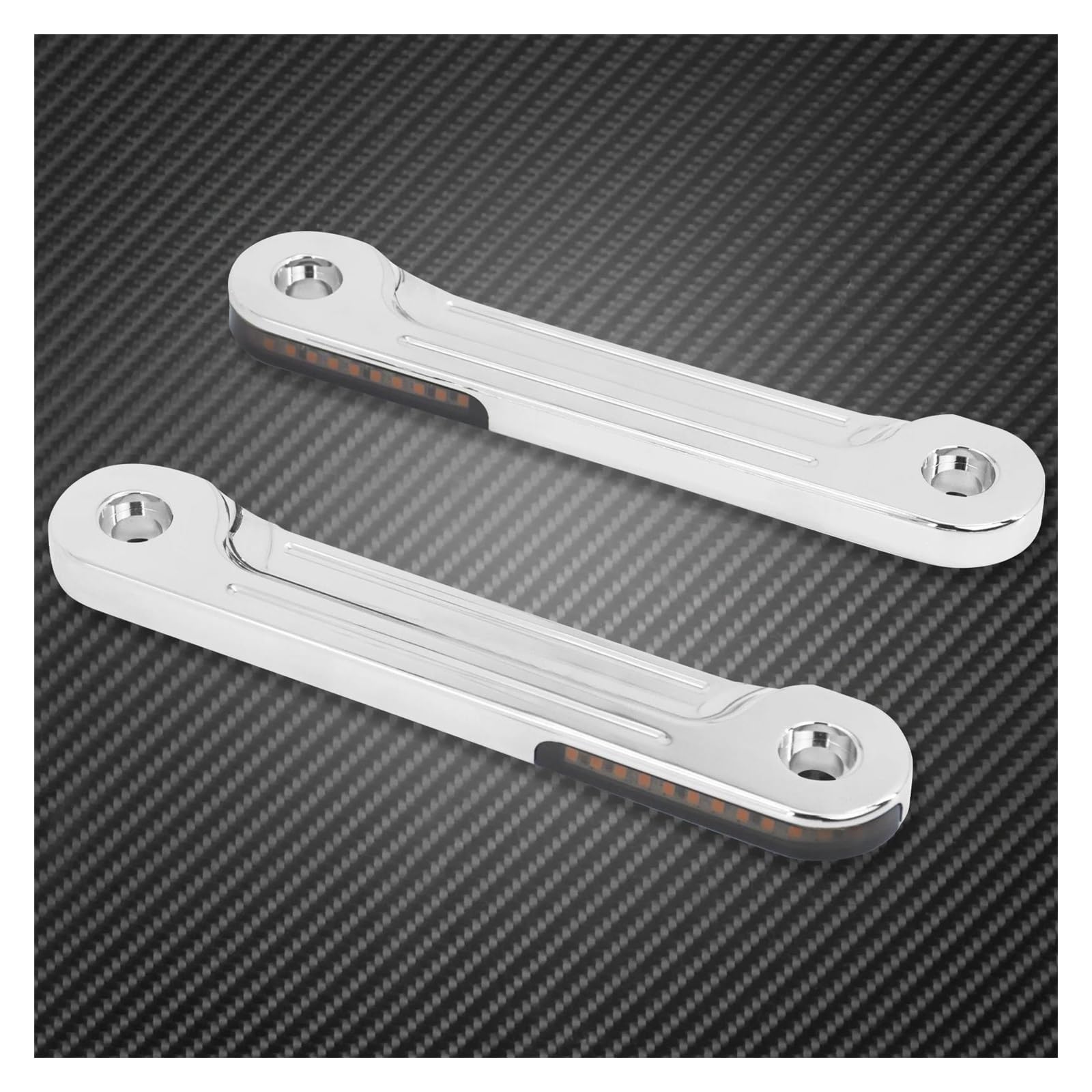 Clignotants de fourche avant LED chrome pour Harley Touring Street Glide 1998-2021