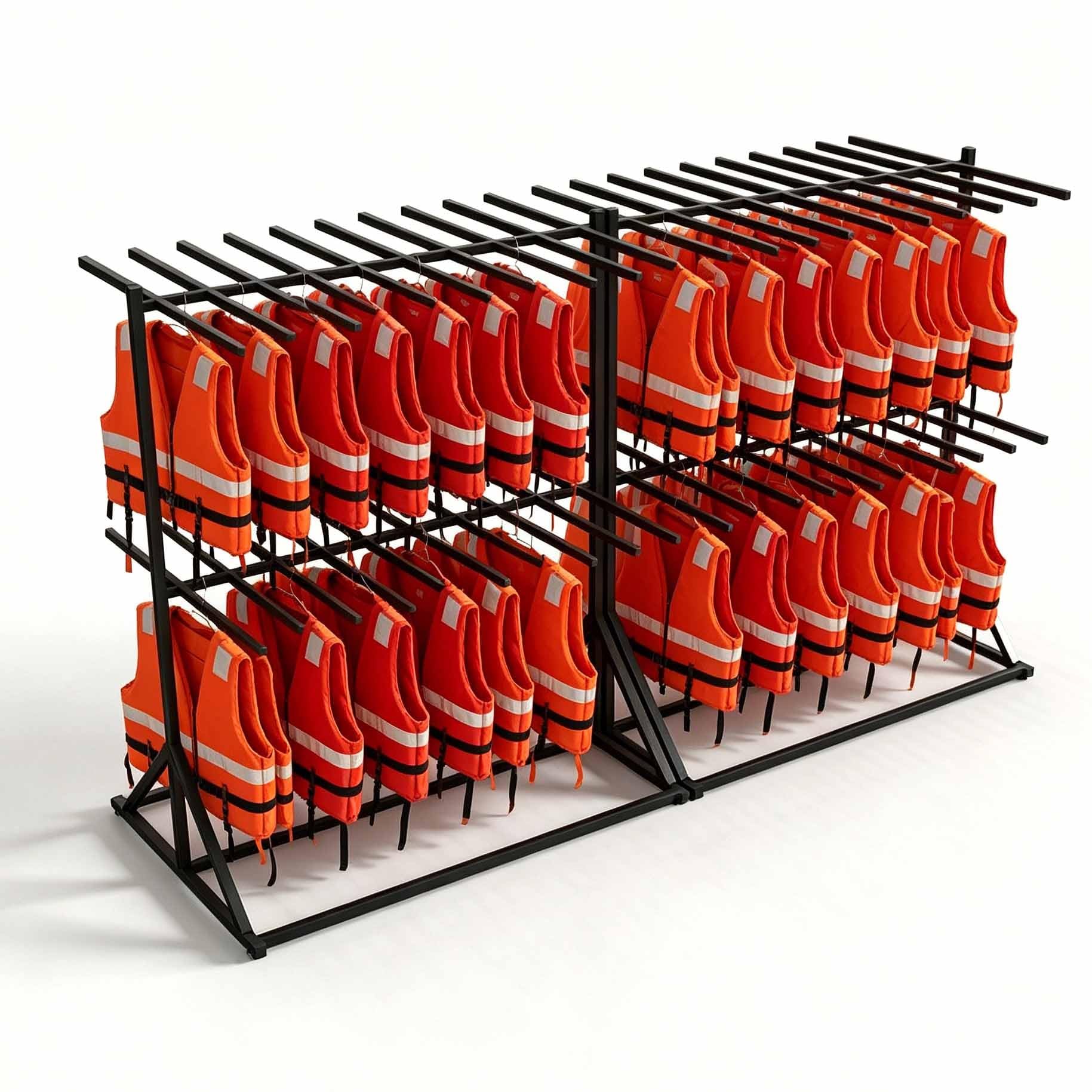 Life Vest Holder Drying Rack, Vests Wetsuit Hanger with Wheels