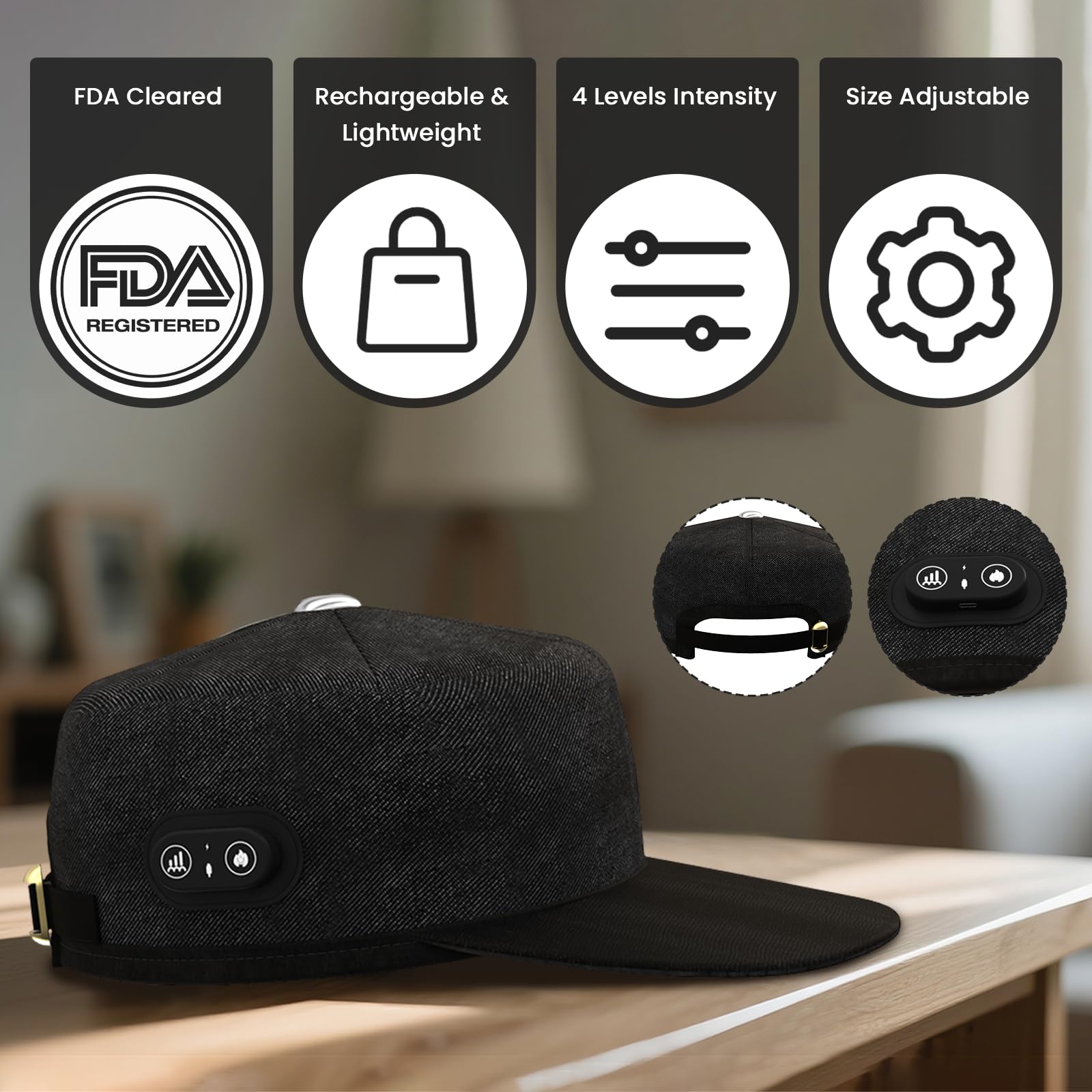 iKeener Gorro para el Crecimiento del Cabello con Luz Roja, Doble Onda 108 LEDs Inalámbrico Recargable Casco Terapia con Luz Roja para el Cuidado del Cabello de Mujeres y Hombres
