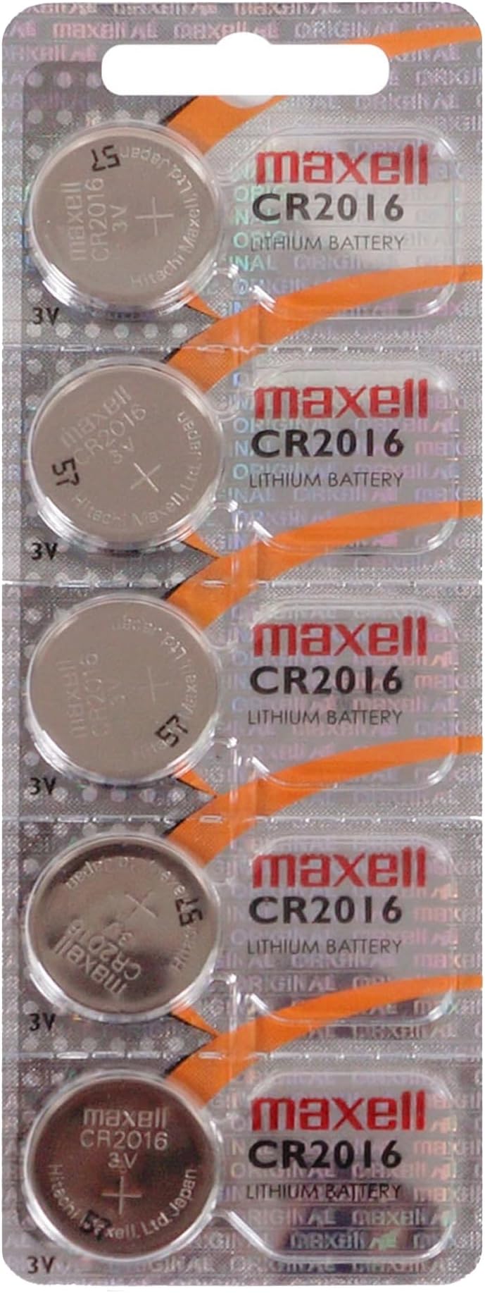 CR 2016 - Batterie 5 x CR2016 Li 90 mAh