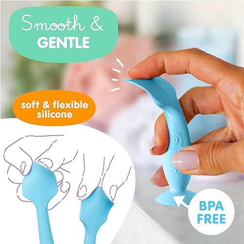 Miniatura 4 de Bumco Baby Bum Brush + Mini espátula de crema para pañales con estuche, espátula de glúteos sin BPA, espátula suave para pañales, aplicador de crema