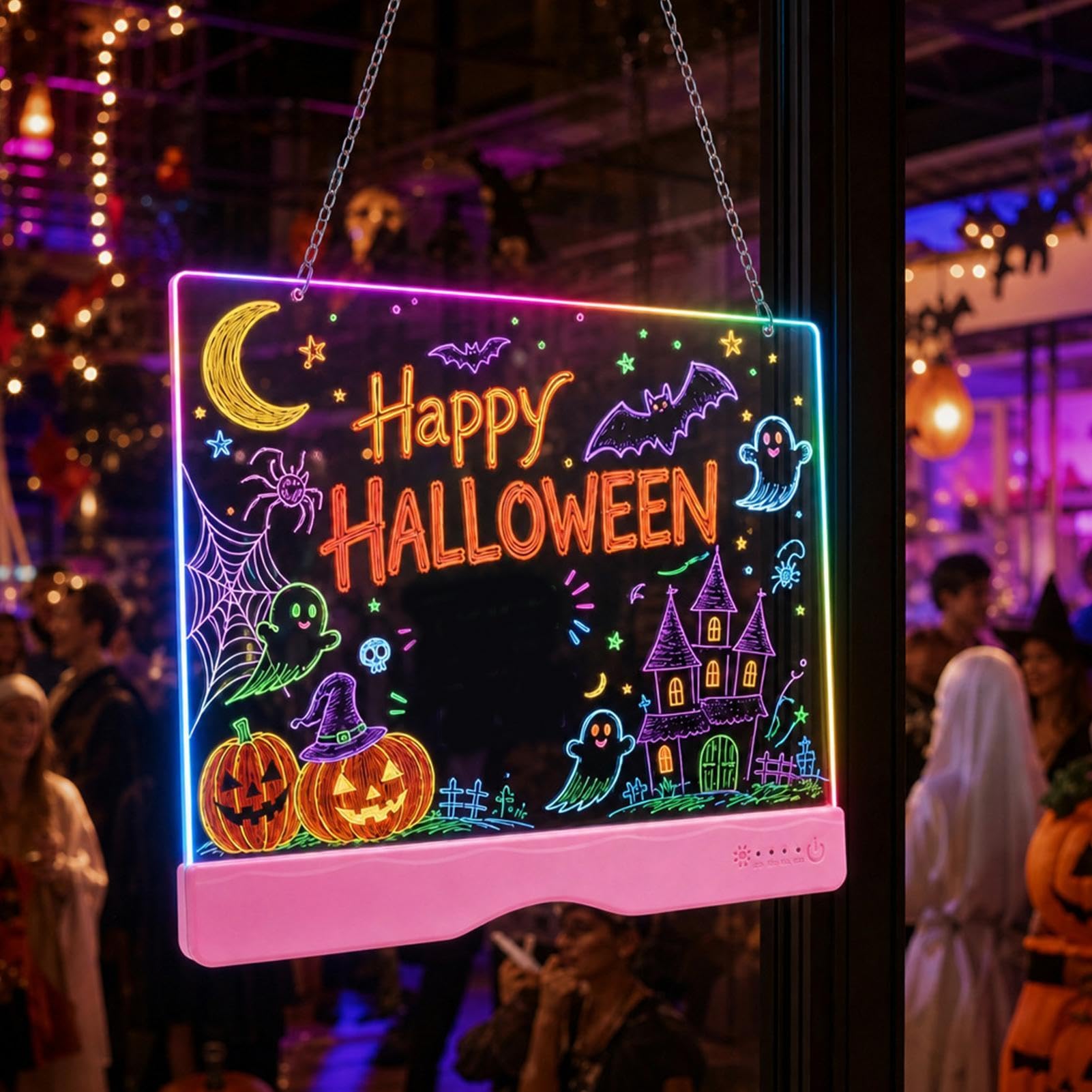 Tablero de dibujo LED recargable con marcadores