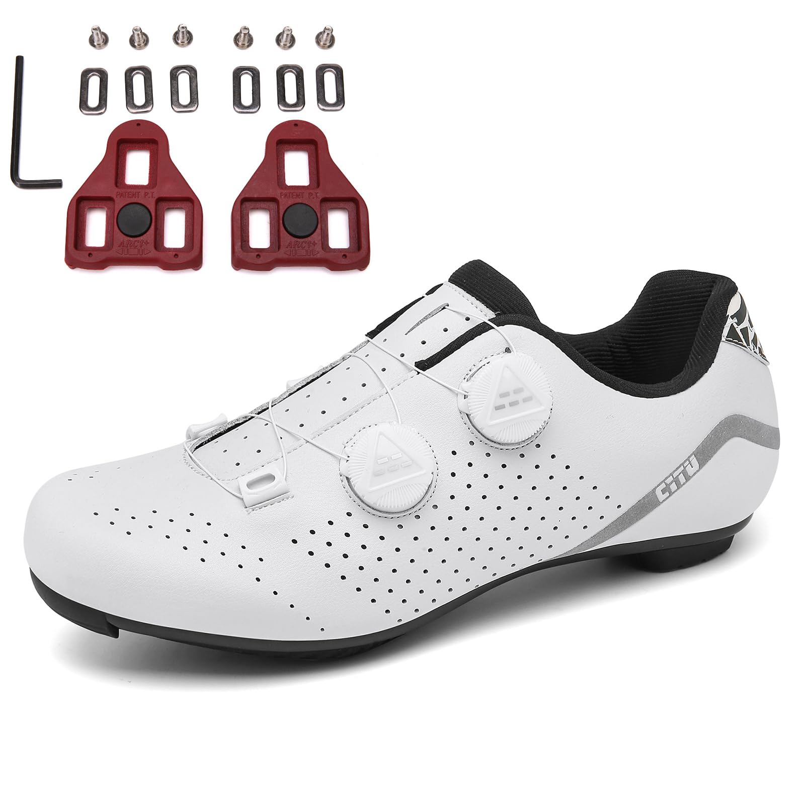 Fahrradschuhe Rennradschuhe für Herren, Kompatibe Look SPD SPD-SL Delta Lock Pedal Rennrad Schuhe Radsportschuhe