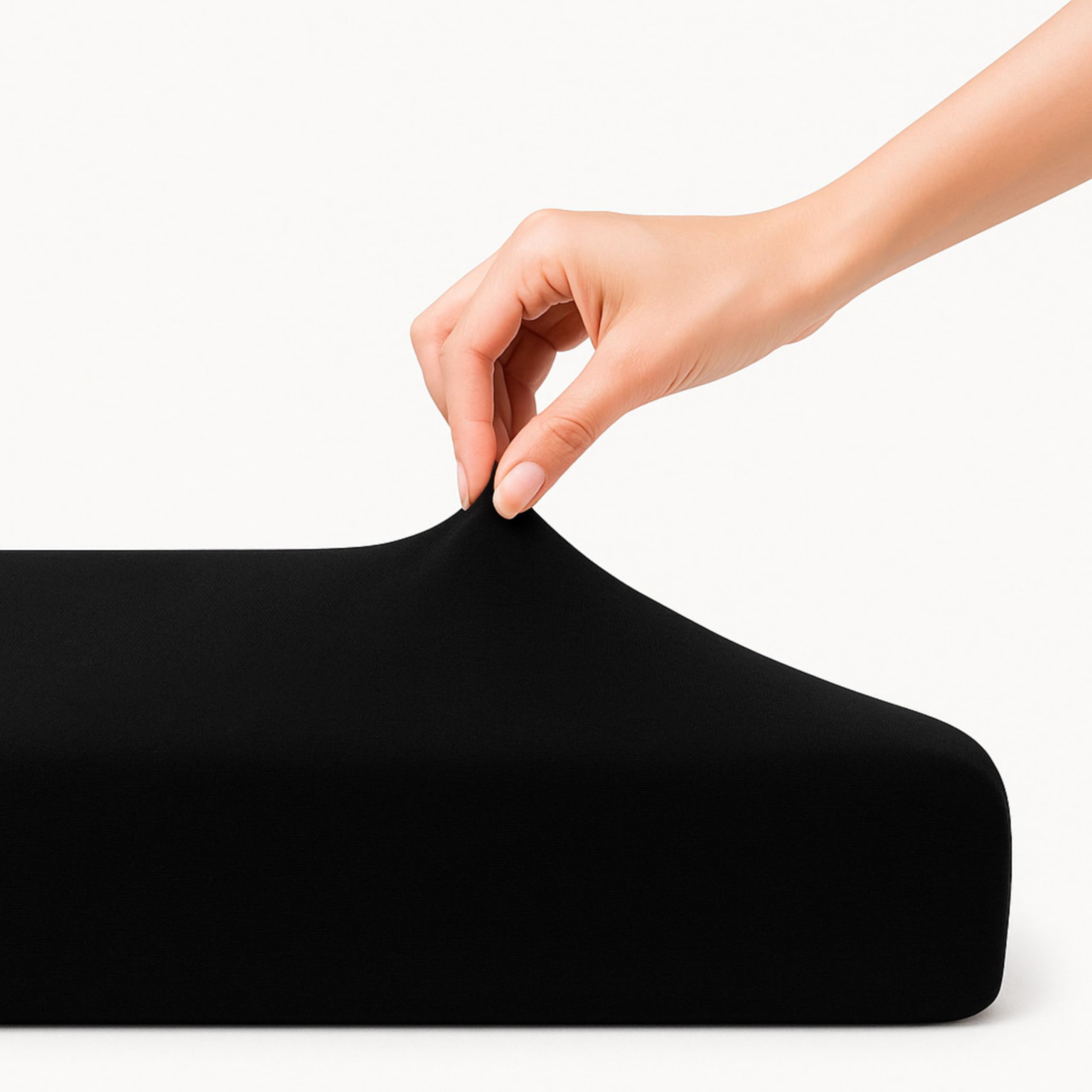 Family Bedding Cotton Thick Jersey Single Bed Fitted Sheet, 100 cm x 200 cm, Black