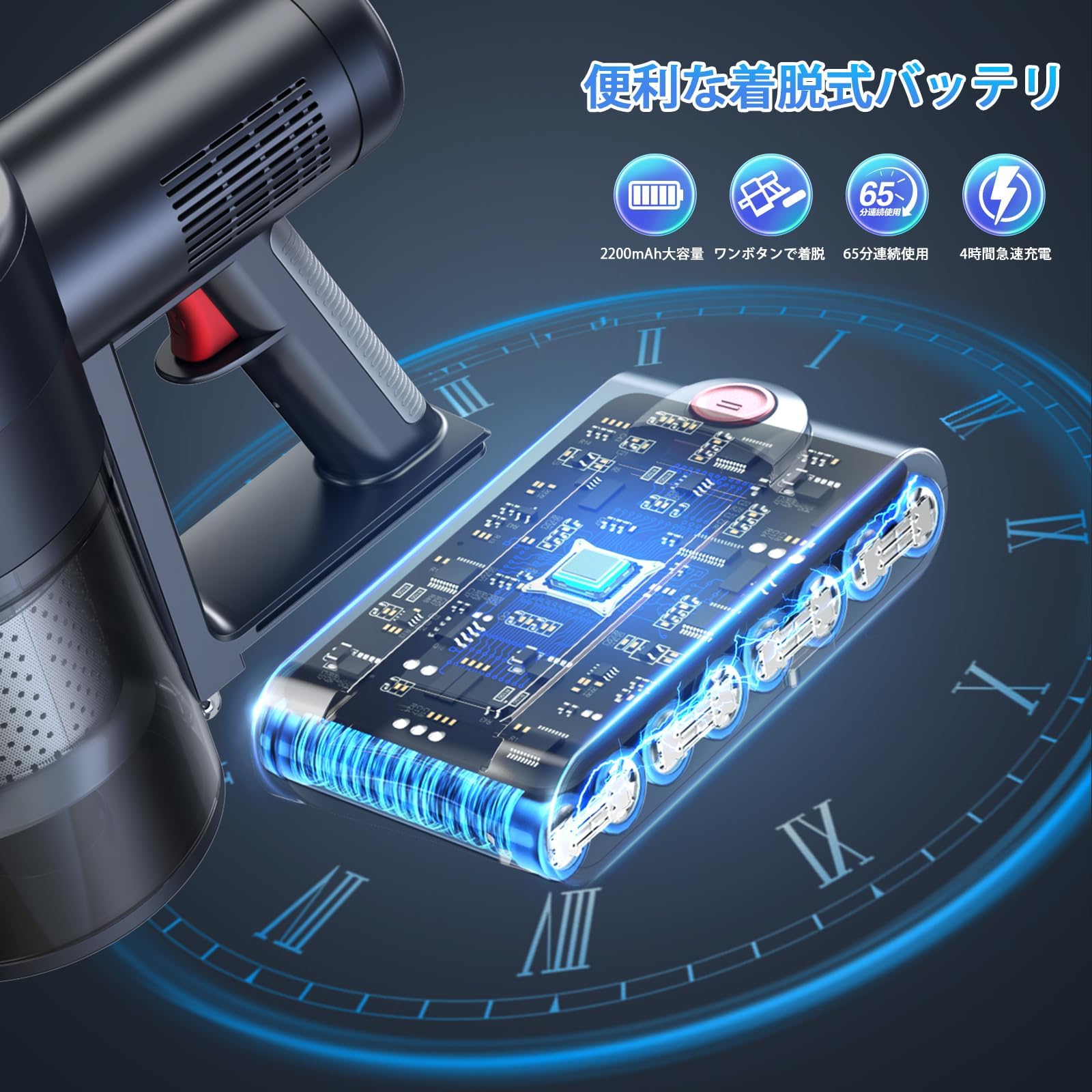 Amazon | 掃除機 コードレス【2026衝撃的デビュー！105Kpa超強力吸引