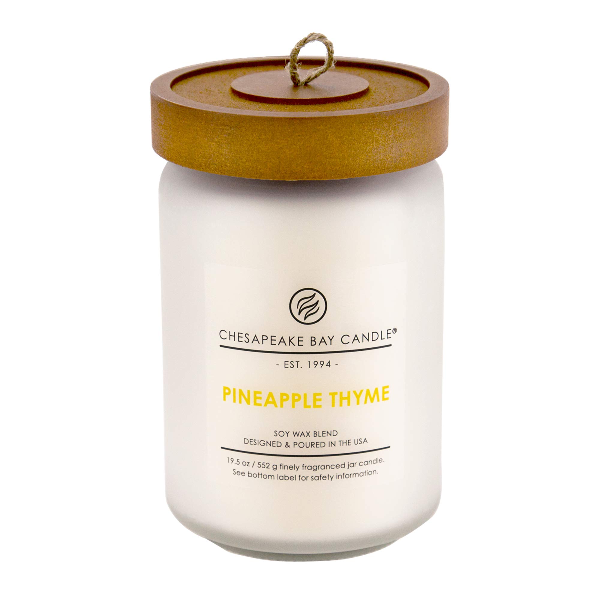 Chesapeake Bay Candle PT41320 Scented Candle, Pineapple Thyme, Large Jar