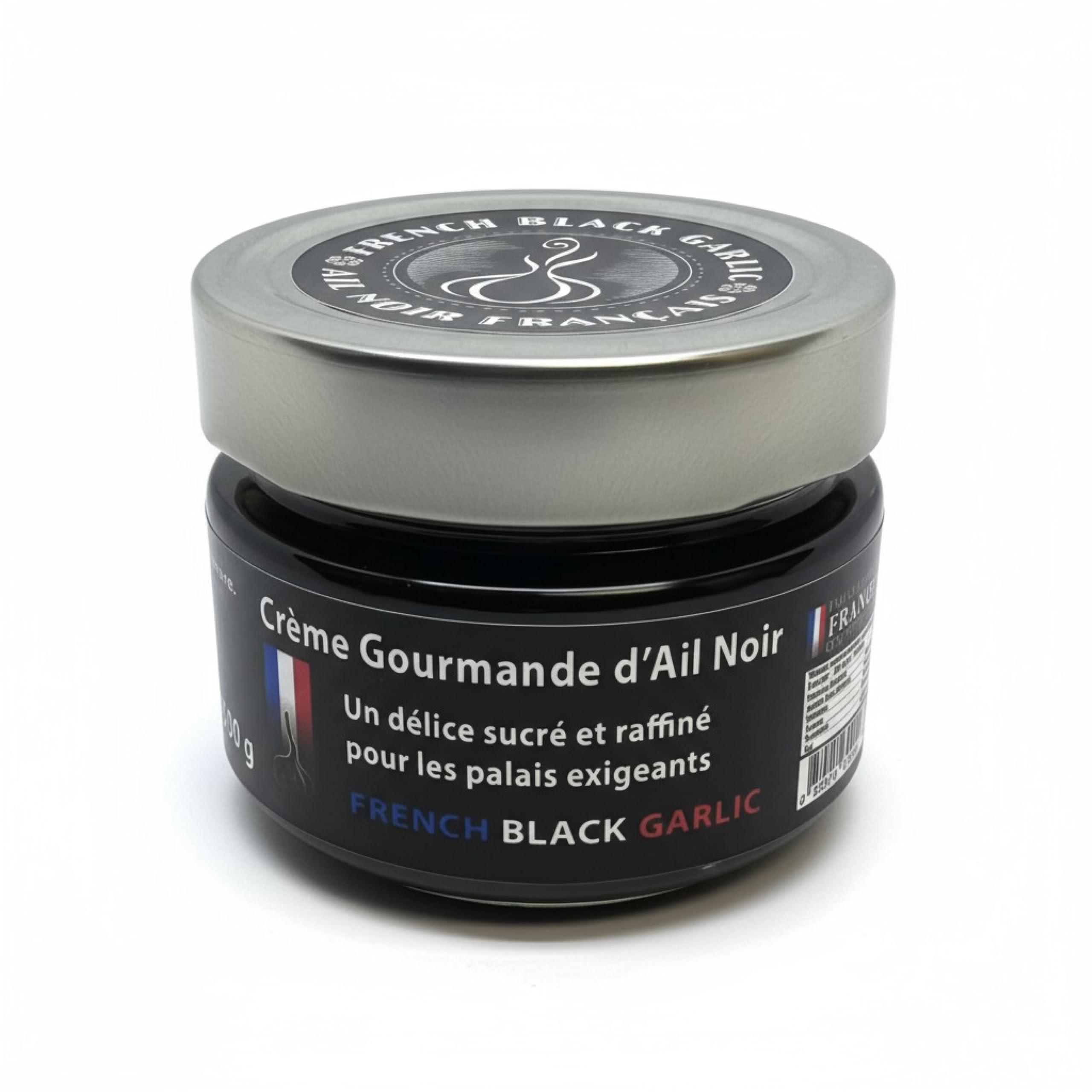 French Black Garlic - Crème d'Ail Noir Artisanale 100% Naturelle - Texture Onctueuse façon Confiture - Riche en Antioxydants - Convient aux Végétariens - Idée Cadeau Gourmande Made in France