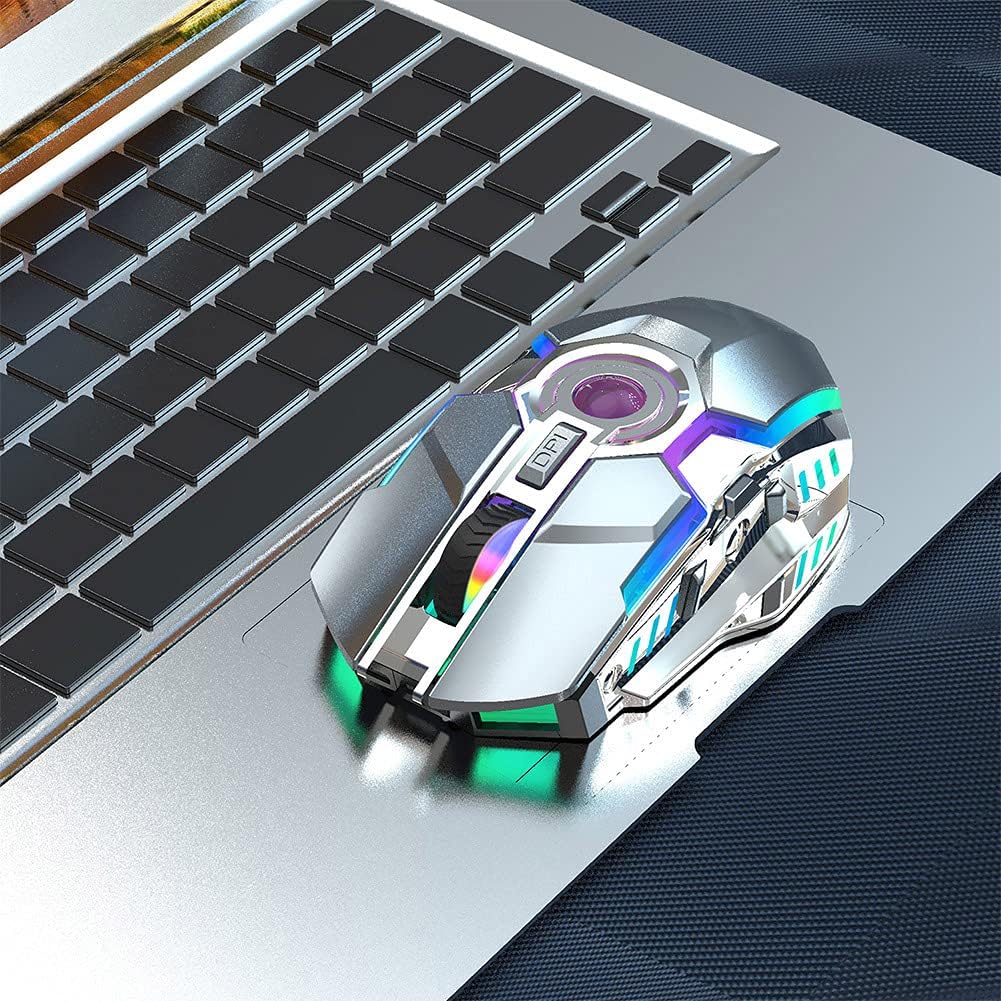 無線ゲームマウス マウス 無線 充電式 友達 作業 家族 業務 ゲーム(グレー)