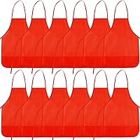 Vista 18 de Delantales de Pintura para Niños 12 Piezas 12 Colores Delantal de Arte Infantil con 2 Bolsillos Espaciosos Delantales para Niños para Actividades