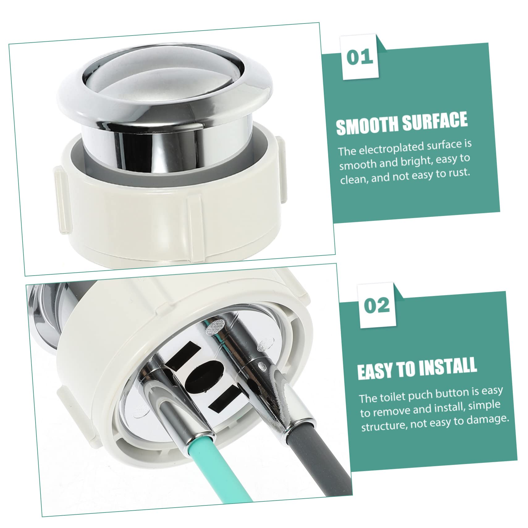4 Pezzi Pulsanti Accessori Per Servizi Igienici Pulsante Sciacquone Pulsante Wc Serbatoio D'acqua Pulsante Rotondo Wc Cassetta Di Scarico Con Pulsante Per Wc Abs Argento