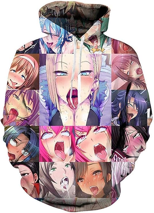 ahegao face hoodie