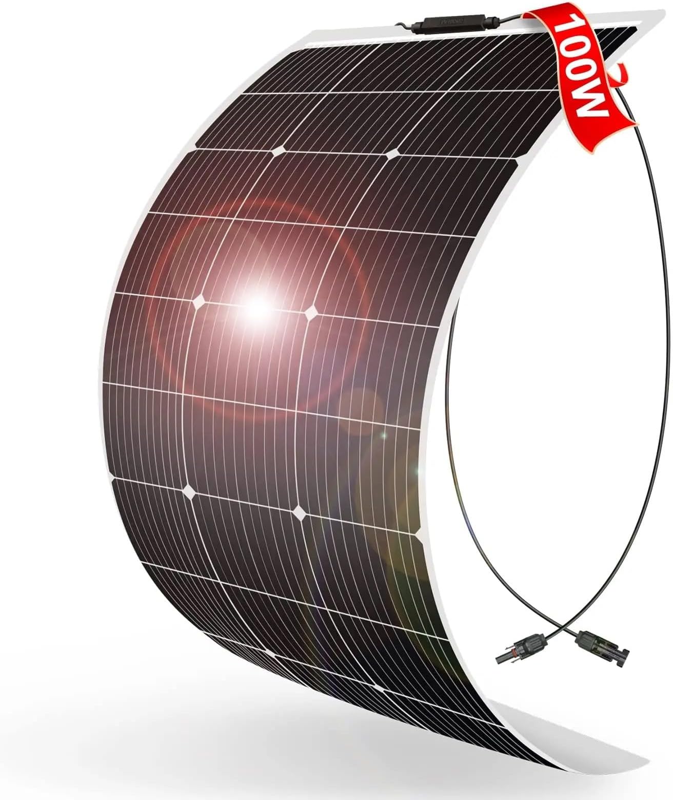 100w FLEXIBLE solar panel 22% High efficiency Monocrystalline cell 102x52cm CraigSolar.co.uk